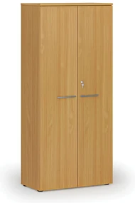 Kancelárska skriňa s dverami PRIMO WOOD, 800 x 420 x 1781 mm, buk