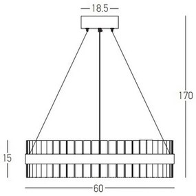 Zambelis 22039 - LED Stmievateľný luster na lanku LED/56W/230V zlatá