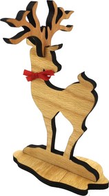 AMADEA Drevená dekorácia jeleň, výška 19 cm