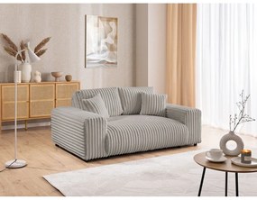 Svetlosivá menčestrová pohovka 178 cm Justin – Ropez