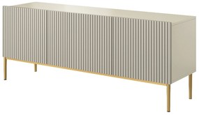 TV stolík Nicole 150 cm - kašmírová / zlaté nožičky