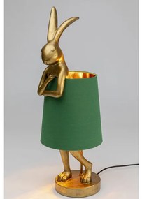 Rabbit stolná lampa 68 cm zlatá/zelená