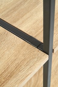 Regál JORGE - dub sonoma/čierny