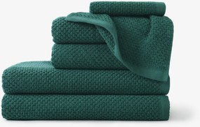 Goldea bavlnený froté uterák / osuška micro pure - smaragdovo zelený 70 x 140 cm