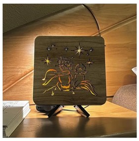 Li-Go 5788/DUB2 - LED stolná dekorácia LED/12W/230V 19x19 cm dub/Malý princ