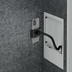 Akustická kabína SALLY MentalBox 600 mm – sivý korpus, sivé sedadlo