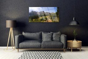 Skleneny obraz Hala góry droga natura łąka 140x70 cm