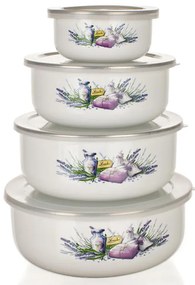 Smaltované misky s viečkami Lavender, BANQUET