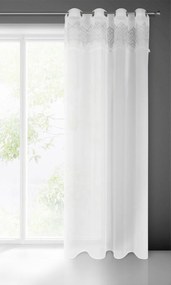 ZÁCLONA NA KRÚŽKOCH DAPHNE 140X250 CM BIELA
