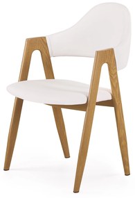 Biela stolička KEN z lakovanej ocele