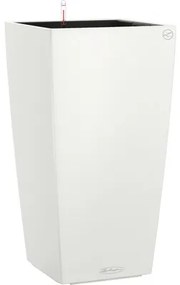 Plastový obal na kvetináč Lechuza Cubico Color biely 22x22x41 cm