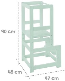 roba Drevená vzdelávacia Montessori veža (mentolová)  (100359194)