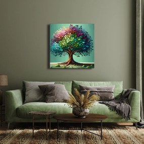 Obraz farebný strom života na plátne