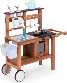 Detská blátová kuchynka ECOTOYS z jedľového dreva