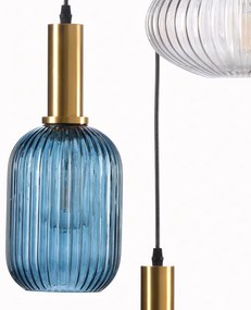 ONLI - Luster na lanku DOROTY 1xE27/22W/230V modrá/zlatá