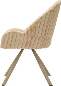 Krémové čalúnené jedálenské kreslá v súprave 2 ks s podrúčkami Stockholm – Mauro Ferretti