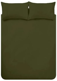 Kaki flanelové obliečky na dvojlôžko 200x200 cm Brushed – Catherine Lansfield