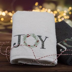Bavlnený vianočný uterák biely JOY Šírka: 50 cm | Dĺžka: 90 cm