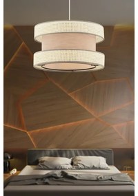 Luster na lanku HALO 1xE27/60W/230V béžový/krémový