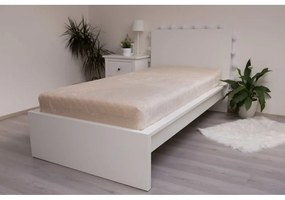 Krémovobiela napínacia plachta z mikroflanelu 180x200 cm Basic – Jerry Fabrics