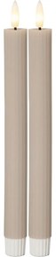 LED sviečky v súprave 2 ks (výška 25 cm) Flamme Stripe – Star Trading