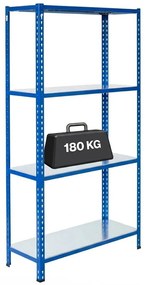 Bezskrutkový kovový regál L profil