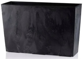 Truhlík s vkladom Bloom čierny betón