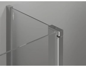 Mexen, Mexen Mist Duo výklopný sprchový kút 120 x 115 cm, priehľadný, chróm - 8A4-120-115-01-00