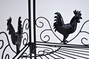 Kovová polica regál Mare - Čierna