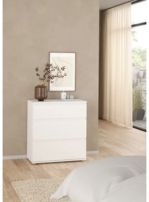 Biela nízka komoda 77x84 cm Nova – Tvilum