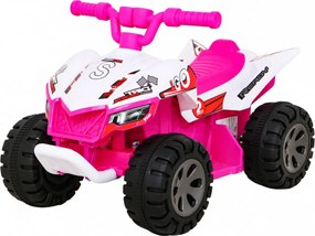 Ramiz Najrýchlejšia batériová štvorkolka pre deti Ružová + 25W motor