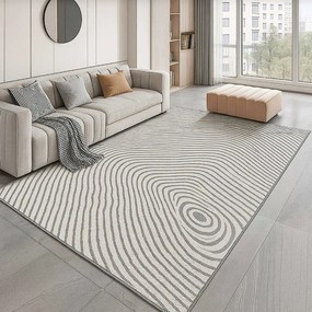TZ Sivý obdĺžnikový pruhovaný koberec Strado Polo Cloud vzor zebra Rozmer: 120x170 cm