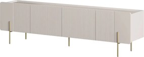 TV stolík Malmi 200 cm - kašmírová / zlatá