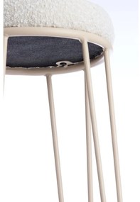Krémovobiela čalúnená barová stolička (výška sedadla 73 cm) Alice – Light &amp; Living