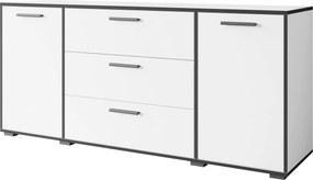 XXXLutz ŠIROKÁ KOMODA, grafitová, biela, 150/68/40 cm P & B - Online Only drobný nábytok - 002778002907