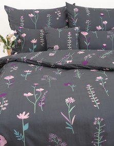 Bavlnené obliečky Renforcé - Vlčie maky tmavo šedé