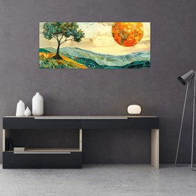 Obraz - Ilustrácia krajiny (120x50 cm)