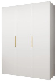 Šatníková skriňa 150 cm Mirabella 1 (biela + zlatá). Akcia -18%. Vlastná spoľahlivá doprava až k Vám domov. 1126351