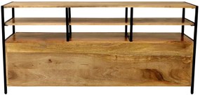 furniture-nabytek.cz - TV stolík masív kov a drevo mango 160x75x45