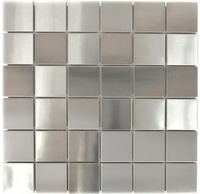 Mozaika z nerezovej ocele XCE 48D strieborná 29,8 x 29,8 cm