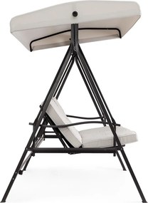 Antracitová/béžová kovová záhradná hojdačka Taurus – Bizzotto