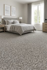 Lano, Metrážny koberec Malmo 2524, na mieru, šíře 3m,4m,5m, šedá, filc, obývacia izba