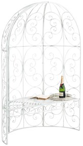 Oblúk na ruže Rosie s lavičkami - Biela antik