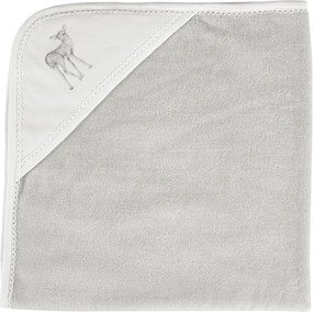 Novorodenecká osuška s kapucňou svetlo šedá 80x80cm