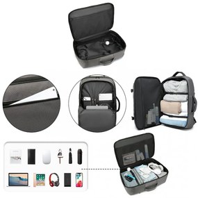 Konofactory Sivý objemný cestovný batoh do lietadla "Explorer" - XL (100l)