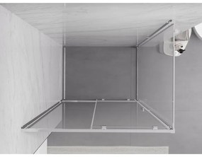 Mexen Exo, sprchovací kút s posuvnými dverami 120 x 80 cm, 6mm číre sklo, chrómový profil, 8151-120-080-01-00