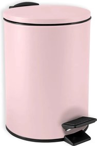 Ružový nášľapný oceľový odpadkový kôš 3 l Adelar – Spirella