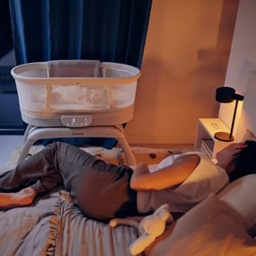 Lionelo - Detská postieľka s váhou CORAL White