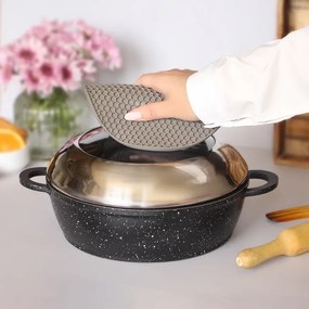 Podložka pod hrniec, silikónová béžová, 18 cm