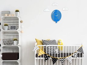 Nástěnné hodiny Balon 30 cm modré